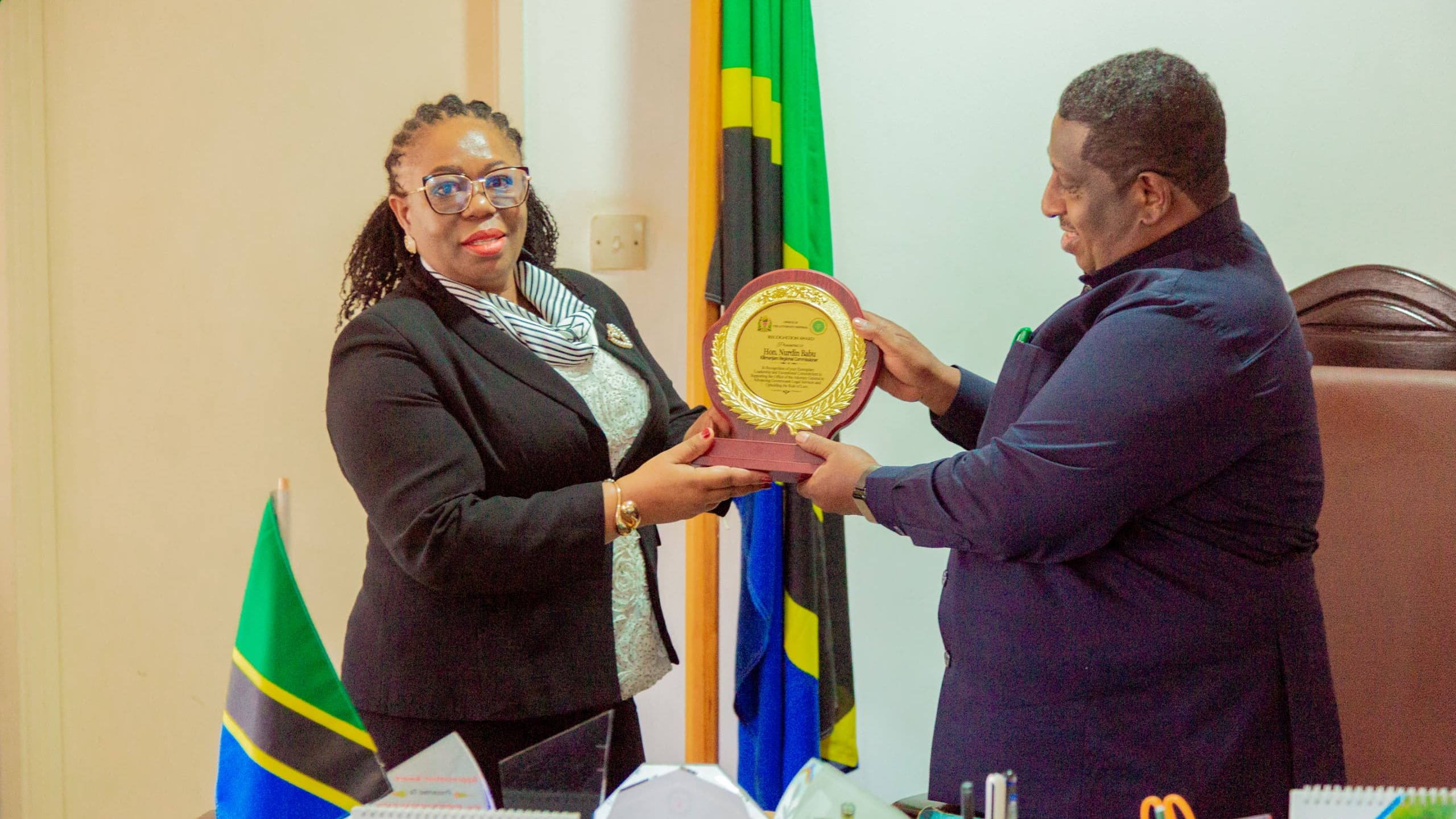 RC Babu Receives Award from the Attorney General for Strengthening the Rule of Law in Kilimanjaro